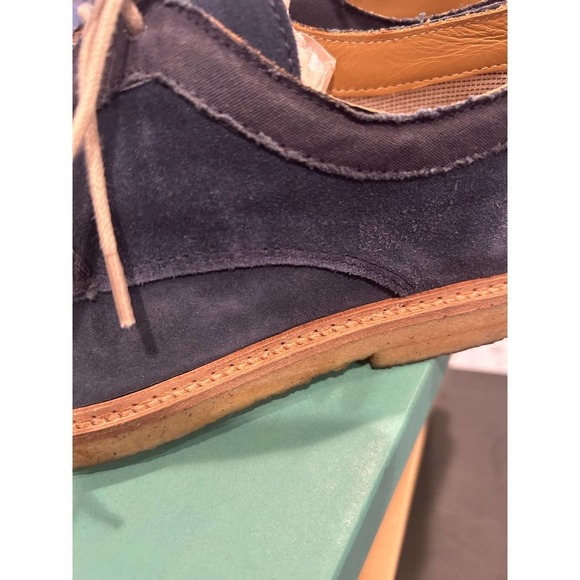 Bespoken Derby light navy blue suede shoes main image 7